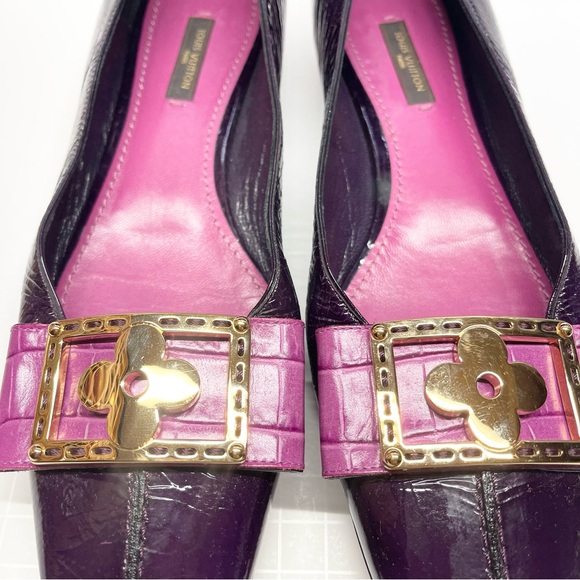 Louis Vuitton Patent Leather Flower Flats Size 37 - Picture 10 of 11